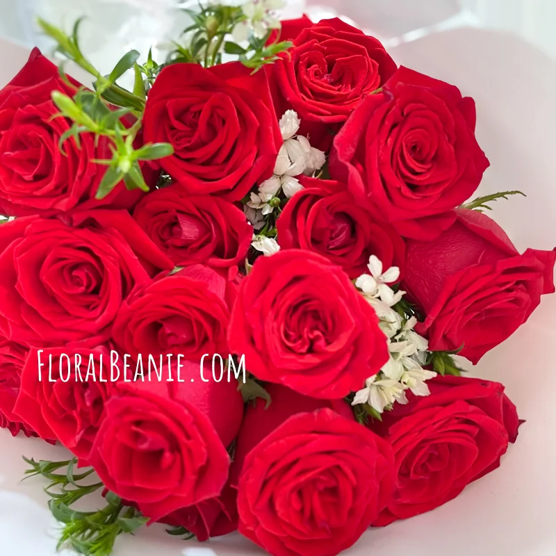 Red Rose and Greens Bouquet 4 Red Rose and Greens Bouquet