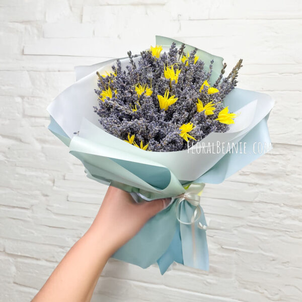 Lavendar and Yellow Flower Bouquet