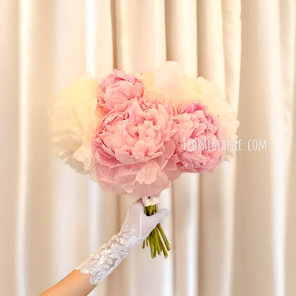 Pink and White Peony Bridal Bouquet