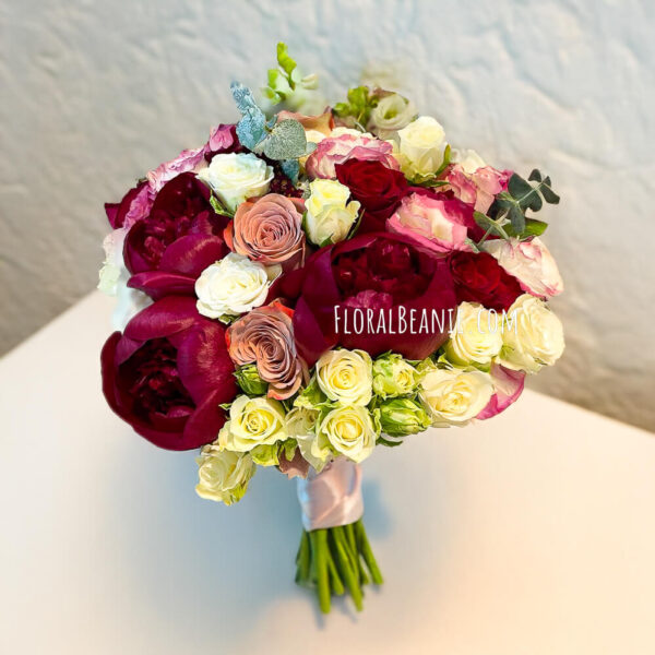 Red Peony Bridal Bouquet