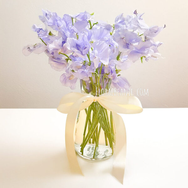 Sweet Pea Bouquet in Vase